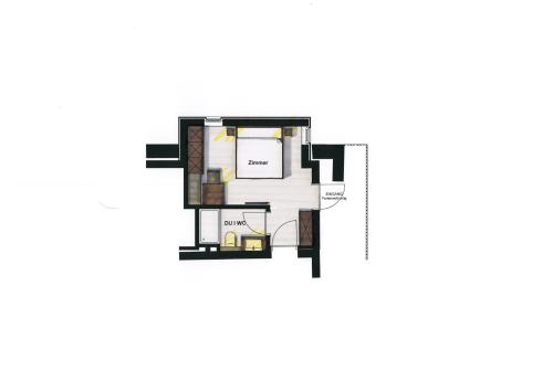 a floor plan of a small house at Stadlchalet in Ried im Oberinntal