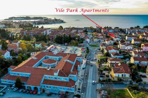 Letecký snímek ubytování Vile Park Apartments