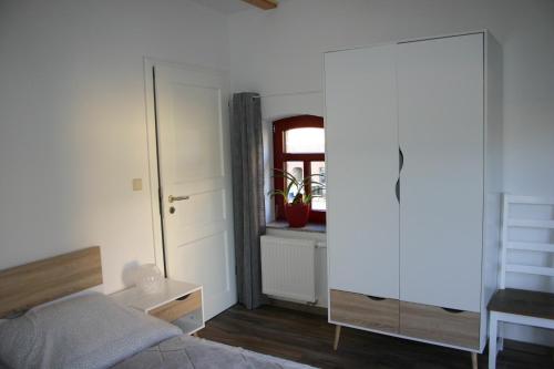Postel nebo postele na pokoji v ubytování Apartment Jakobsweg GbR