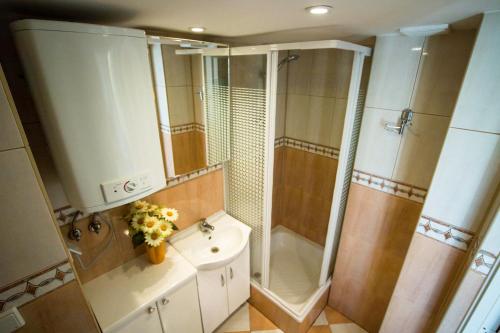 Ett badrum på Baltic Apartments - Willa Nemuna
