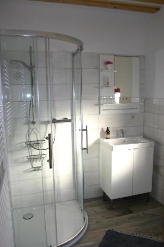 Koupelna v ubytování Apartment Jakobsweg GbR