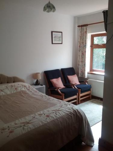 Tempat tidur dalam kamar di Rosslare Strand Rooms Only Accommodation
