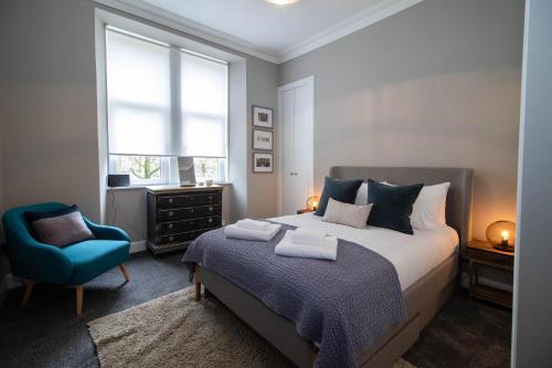 Katil atau katil-katil dalam bilik di Glasgow City Flats - West End