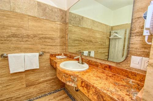 Koupelna v ubytování Hotel Splash Inn