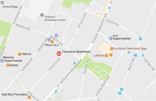 a map of dublin click to see all hotels on a map at Tomsona Apartment Riga Center in Rīga