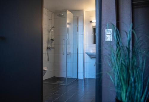 Koupelna v ubytování Hotel Fredrikstad
