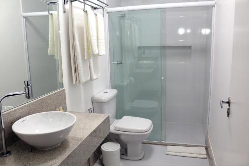 Kylpyhuone majoituspaikassa Transcar Suítes
