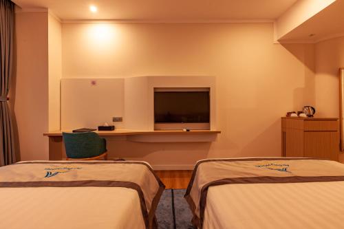 Katil atau katil-katil dalam bilik di An Phu Hotel