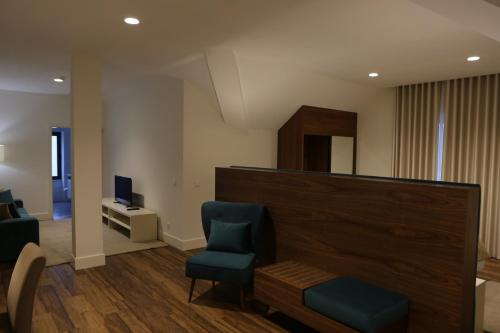 Χώρος καθιστικού στο Hotel Solar do Rebolo