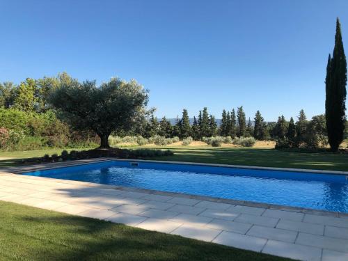 une piscine au milieu d'une cour dans l'établissement FOUR DE CONY, à Saumane-de-Vaucluse