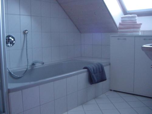 Koupelna v ubytování Ferienwohnung Wolfersdorf