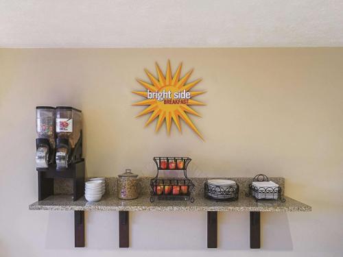 a shelf in a room with a star on the wall at La Quinta by Wyndham Woodburn in Woodburn