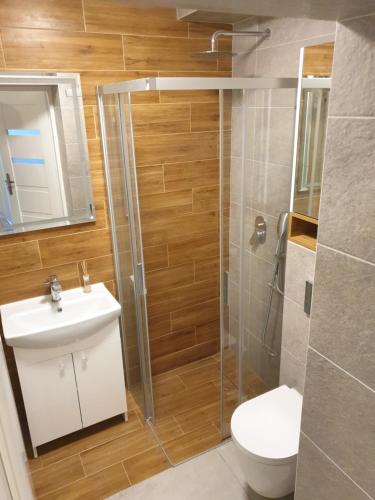 Kúpeľňa v ubytovaní Apartament Kamienna Gdynia