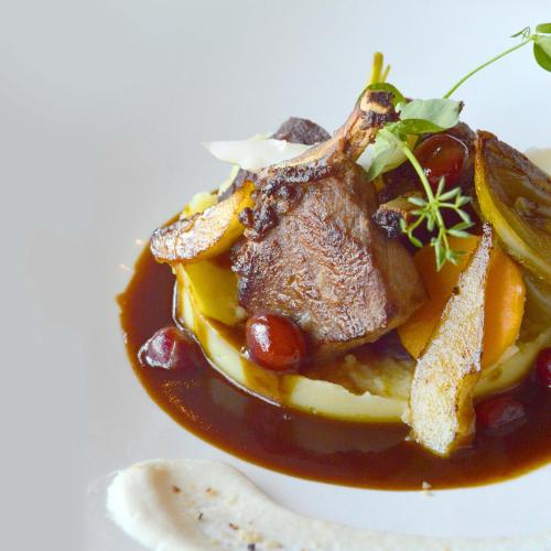 a dish of meat and vegetables in a bowl at Hotel de la Poste - Relais de Napoleon III in Bouillon
