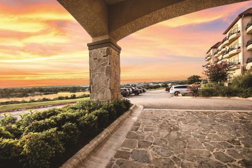 a view of a parking lot with a building at La Quinta by Wyndham Marble Falls in Marble Falls