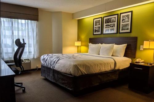 Кровать или кровати в номере Sleep Inn Woodbridge - Potomac Mills