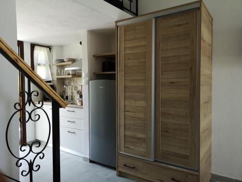 Dapur atau dapur kecil di Bungalows Iphigenia