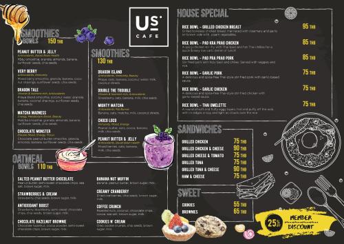 un rendering del menu per il bar statunitense di the CAPSULE by UnionSPACE a Bangkok