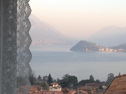 a view of the water from a building at Appartamento bianco in Menaggio