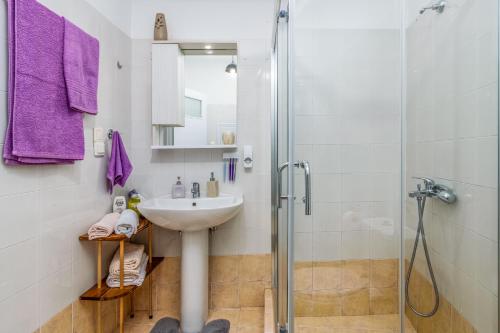 Koupelna v ubytování Zanart Maisonette
