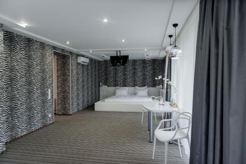 Postel nebo postele na pokoji v ubytování Recreation Complex Gostevia