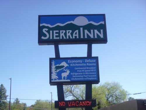 a sign for a seattle sign firm at Sierra Inn in Prescott