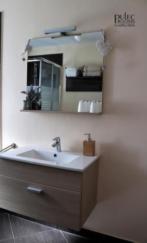 Koupelna v ubytování Apartma Sobe Pulec