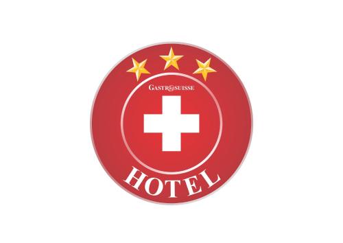 a flag of china with a white cross and gold stars at Bed&Bike Tremola San Gottardo in Airolo