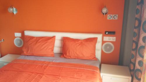 Postel nebo postele na pokoji v ubytování Guesthouse Zografia