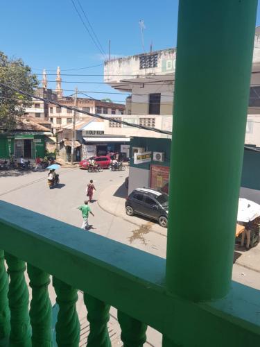 a view of a city street from a balcony at Young Safari Hotel in Malindi