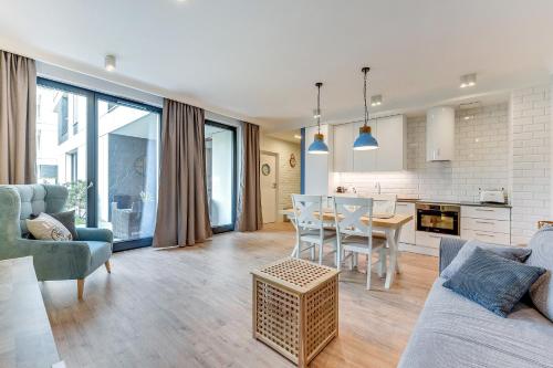 Khu vực ghế ngồi tại Naviflat- Luxury Sopot Residence Okrzei 21 by Lion Apartments