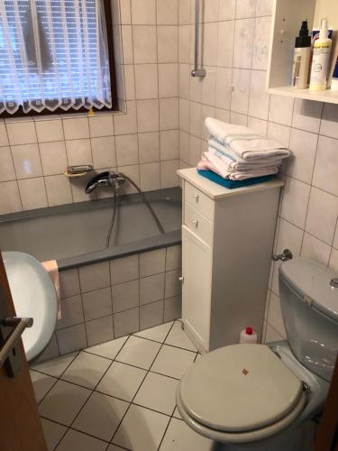 Kylpyhuone majoituspaikassa Ferienwohnung Beate & Burkhard
