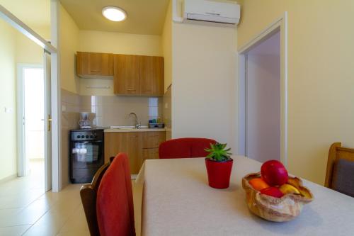Kuchyň nebo kuchyňský kout v ubytování Apartments & Rooms Sanja