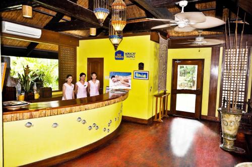 The lobby or reception area at Boracay Tropics Resort Hotel