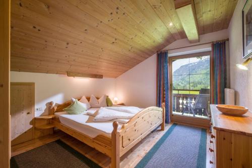 Urlaub am Bauernhof Windhaghof 객실 침대