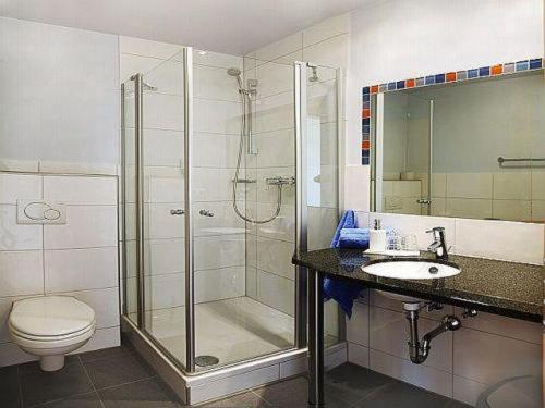 Koupelna v ubytování Das smarte Hotel garni