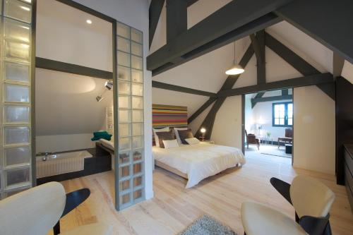 Cama o camas de una habitación en Château de Baylac