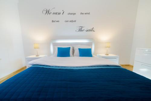 Katil atau katil-katil dalam bilik di Apartament Aquamarine Polanki