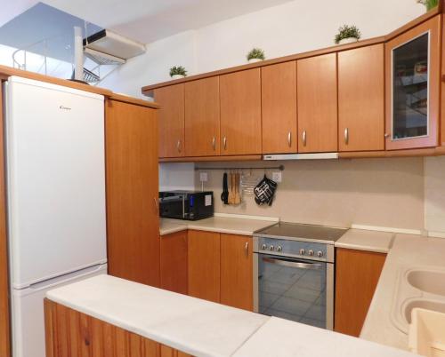 A kitchen or kitchenette at Ferienhaus KALI BEACH Chalkidiki
