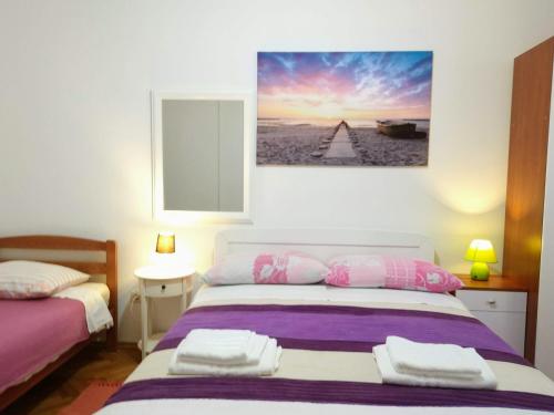 Postel nebo postele na pokoji v ubytování Zadar Peninsula Accommodation