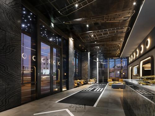 a rendering of a lobby of a building at Explore Hotel in Taichung