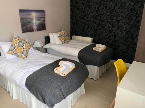 Ένα ή περισσότερα κρεβάτια σε δωμάτιο στο Eyemouth Seaside Stay