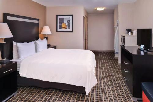 a hotel room with a bed and a television at Hotel Nova SFO in South San Francisco