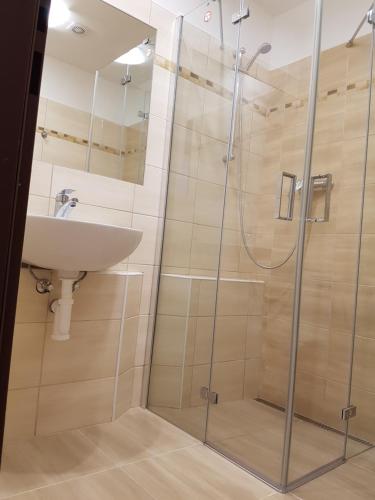 Kúpeľňa v ubytovaní Hotel Gól Prostějov