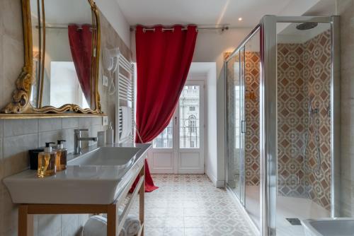 Kamar mandi di Corte Realdi Luxury Rooms Torino