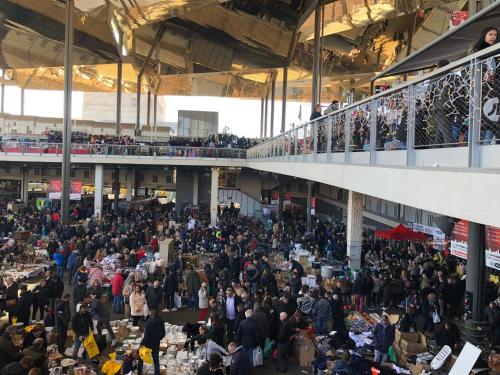a large crowd of people in a shopping mall at BADAROSA House10min to BARCELONA City&NearTo BEACH in Badalona