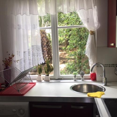 Kuchyň nebo kuchyňský kout v ubytování Apartment Botanicheskiy Sad