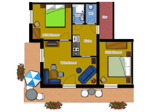 Ferienhaus Rosiの見取り図または間取り図