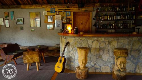 The lounge or bar area at Eco Camp Drno Brdo