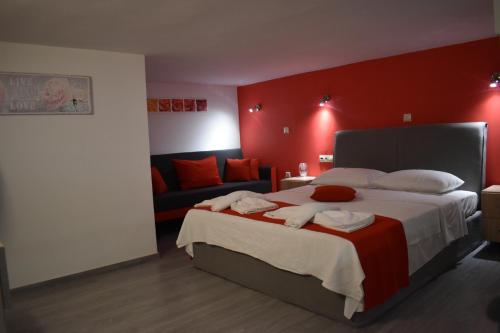 A bed or beds in a room at Rodoula Luxury Αpartment 2